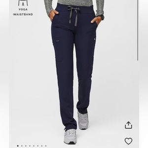 FIGS Yola Skinny Scrub Pants 2.0 small tall Navy